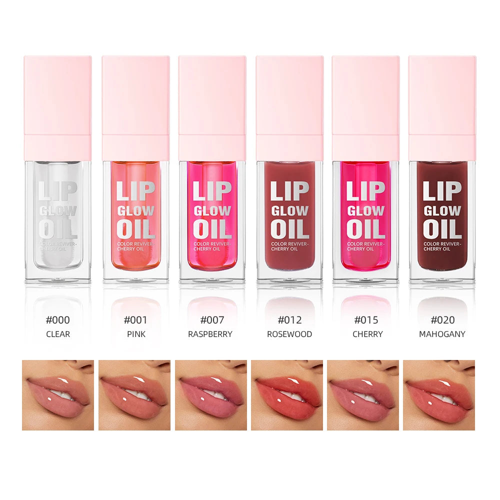 8.3ml Moisturizing and Volumizing Lip Gloss Oil, Hydrating Lip Glow Oil, Lip Care Beauty Product, Tinted Lip Oil #020 Mahogany