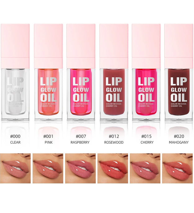 8.3ml Moisturizing and Volumizing Lip Gloss Oil, Hydrating Lip Glow Oil, Lip Care Beauty Product, Tinted Lip Oil #020 Mahogany