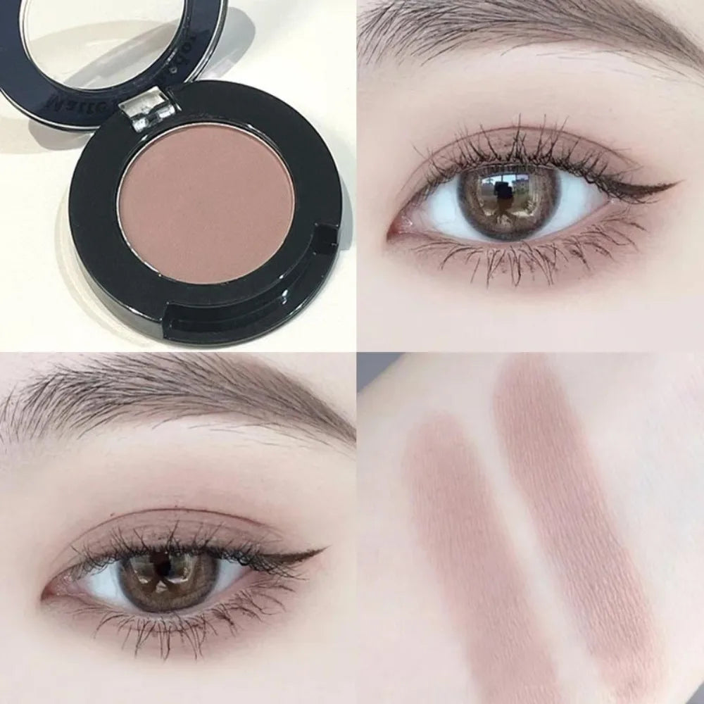 Eyeshadow Illuminator Matte White Highlighter Brighten Palette Lasting Shimmer Glitter Highly Pigmented Monochrome Eyes Makeup