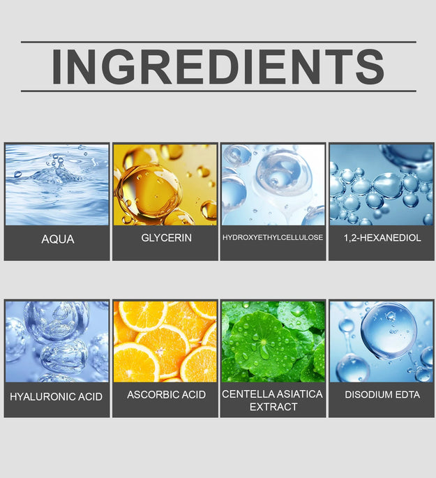 Hyaluronic Acid Serum 50ml Anti Aging Face Serum With Centella Asiatica Deep Hydration For Glowing Skin For Fine Lines Wrinkles - BlissFully