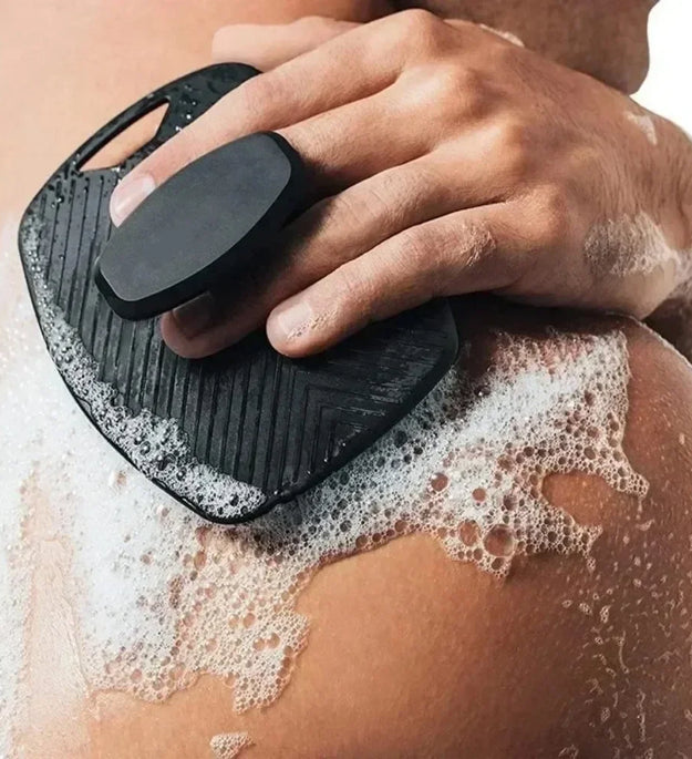 1pc Soft Silicone Exfoliating Brush Cleanser Manual Body Cleansing Scrubber Shower Gentle Massage Bath Brush  Cleaning Tools