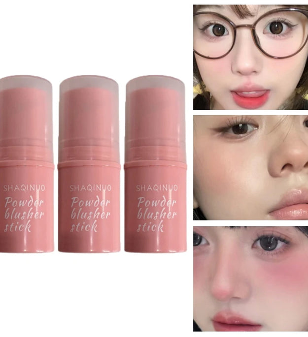 SHAQINUO Energizing Blush Stick - Natural Matte Finish, Creamy Texture, Easy to Blend for a Youthful Glow