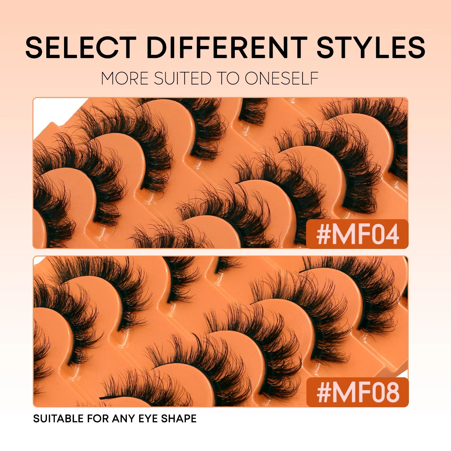 VELTRINAY Cat Eye Lashes False Lashes 3D Faux Mink Lashes Fluffy Volume Strip Lashes Cat Eyelashes Lashes Fake Eyelashes Makeup