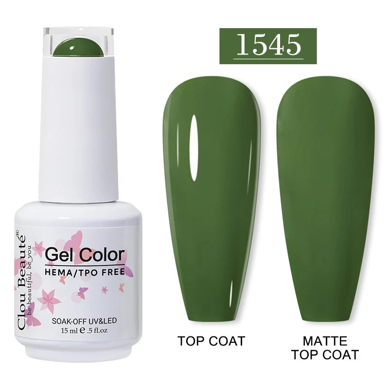 Clou Beaute 15ml HEMA TPO FREE Gel Nail Polish Vernis Semi Permanent UV Nail Art Varnish Lakiery Hybrydowe Manicure Gel Polish