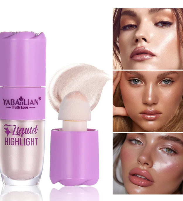 3 Color Face Liquid Highlighter Bronzer Contouring Highlight Fluid Makeup Face Shimmer Shine High Lighter Iluminador Maquillaje
