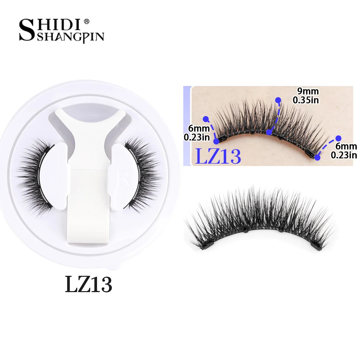 Lanjinglin Magnetic Eyelashes 1 Pair Natural Faux Mink Lashes Reusable False Eyelashes Tweezer Set Eyelash Extension Makeup Tool