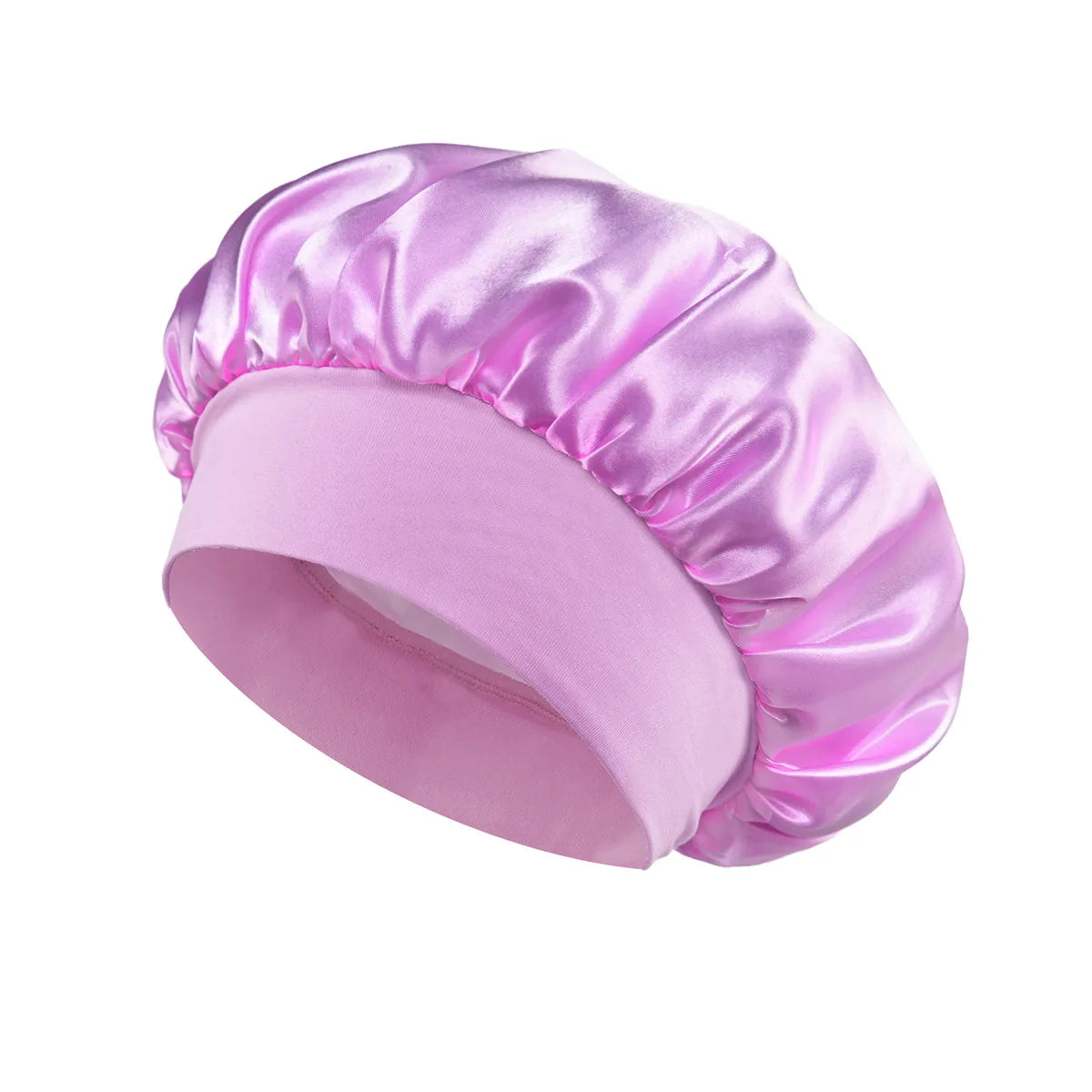 1pcs Soft Silk Satin Lined Bonnet Large Satin Hair Bonnet Household Sleep Shower Cap Hair Wrap Cover for Long Hair Salon Tool - BlissFully