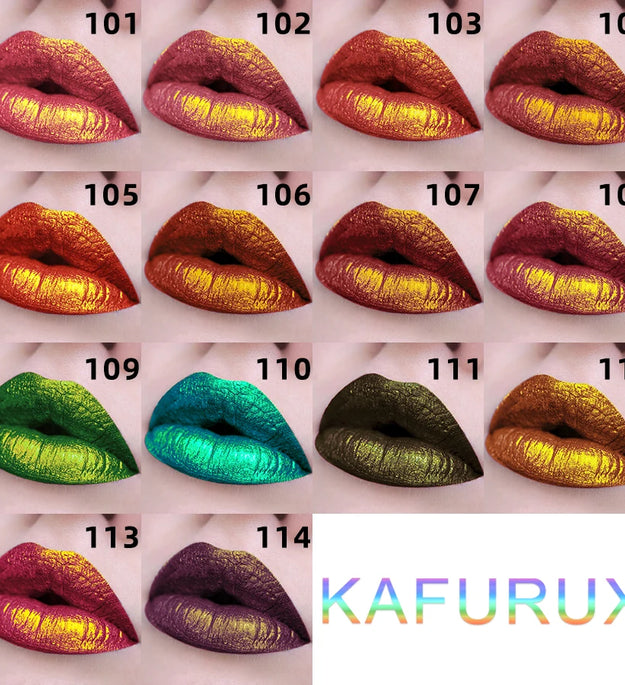 14 Colors Bold Intense Glitter Metallic Lip Gloss Pearlescent Lip Tint,Long Lasting Liquid Lipstick Makeup Gifts for Women Red