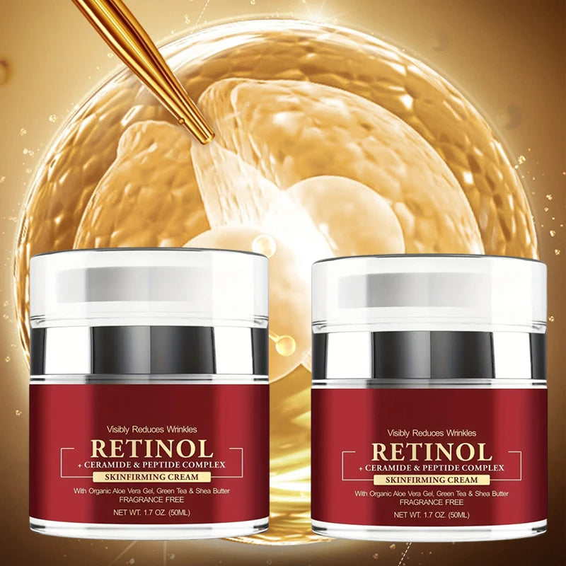 Instant Retinol Cream Wrinkle Remover Firming Lifting Anti Aging Fade Fine Lines Moisturizing Whitening Korea Repair Skin Care - BlissFully