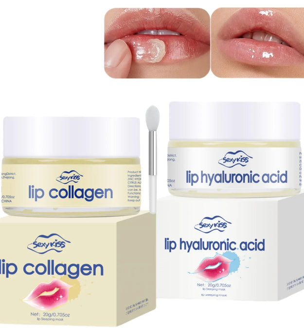 Hyaluronic Acid Collagen Sleep Lip Mask 20g Deep Hydration Lasting Moisturizing Exfoliation Day And Night Can Be Given As A Gift