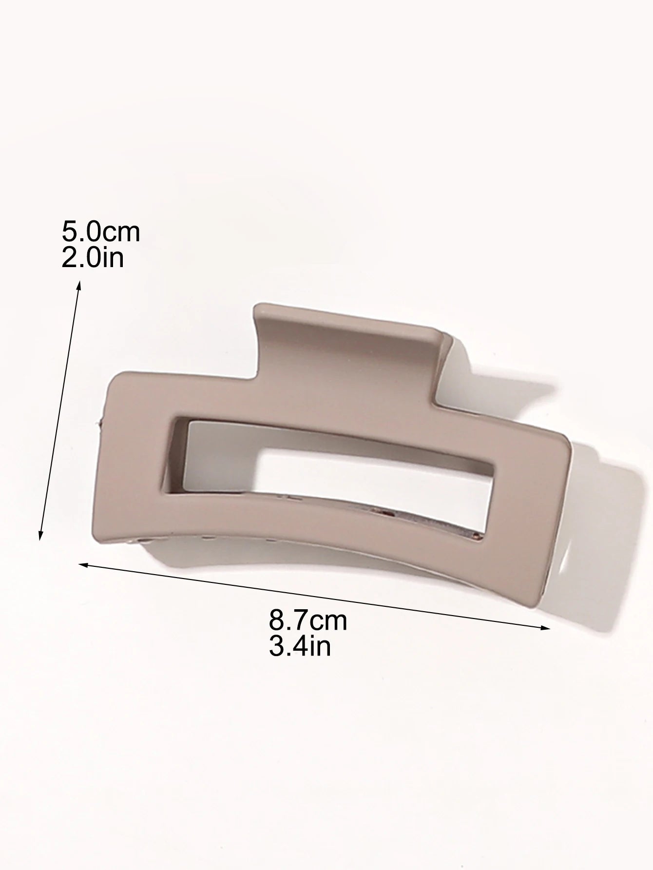 7Pcs 3.4" Medium Square Hair Claw Clips for Women Thick Thin Hair,Strong Hold Matte Banana Jaw Clips Hair Accessories