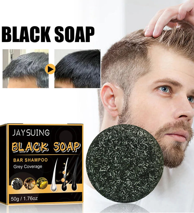 Hair Shampoo Soap Polygonum Multiflorum Black Soap White Hair Repair Soap Hair Care Set Nourishing Anti Dandruff Hair Dye Soap - BlissFully