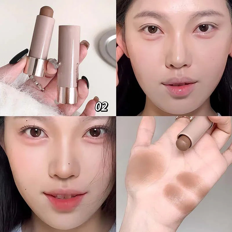 Gray Brown Bronzer Contouring Stick Waterproof Cream Texture Moisturizing Shadow Contouring Pen Face Concealer Cosmetics Makeup