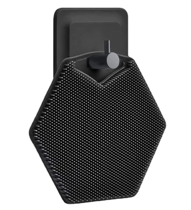 Silicone Exfoliating Body Scrubber Portable Wall Mountable Shampoo Brush Bath Brush For Hair Washing & Body Massage Face Care