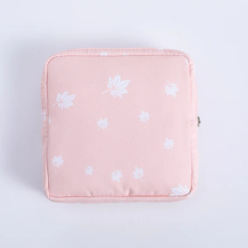 Women Sanitary Napkin Tampon Storage Bag Cute Sanitary Pad Pouches Portable Makeup Lipstick Key Earphone Data Cables Organizer