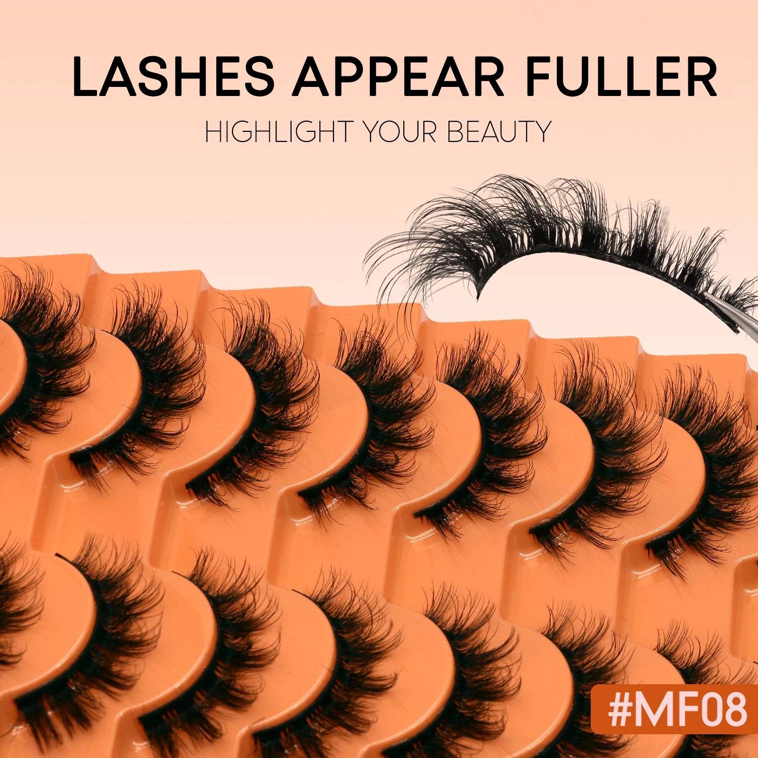 VELTRINAY Cat Eye Lashes False Lashes 3D Faux Mink Lashes Fluffy Volume Strip Lashes Cat Eyelashes Lashes Fake Eyelashes Makeup