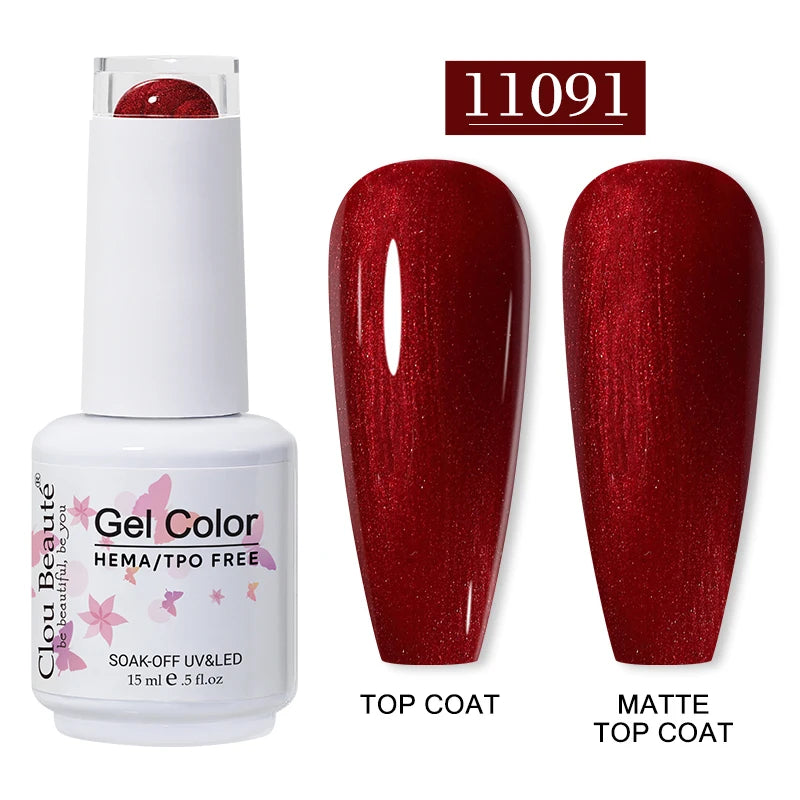 Clou Beaute 15ml HEMA TPO FREE Gel Nail Polish Vernis Semi Permanent UV Nail Art Varnish Lakiery Hybrydowe Manicure Gel Polish