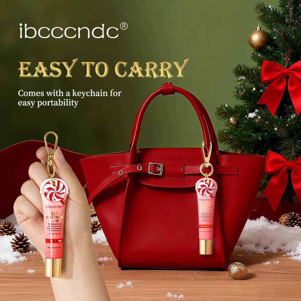 Christmas Lip Combo Lip oil and Lip Balm Set Long Lasting Moisturizing Lip Gloss Deep Hydrates Skin Care Gift for Women