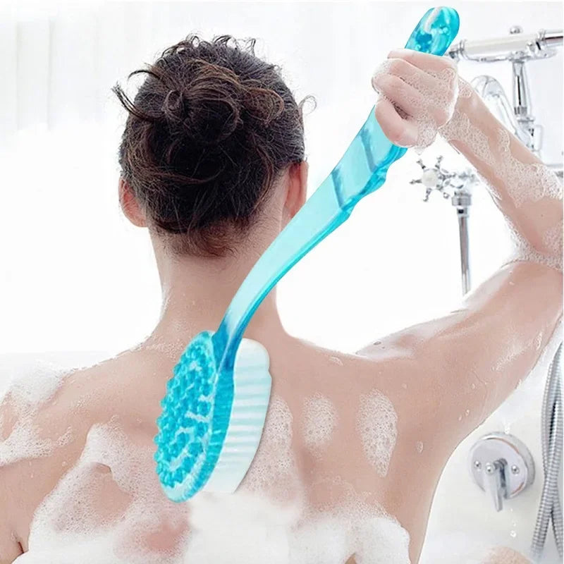 1pc Bath Brush Long Handle Exfoliating Scrubs Back Body Bath Shower Cleaning Brushes Skin Massager Exfoliation Bathroom Supplies