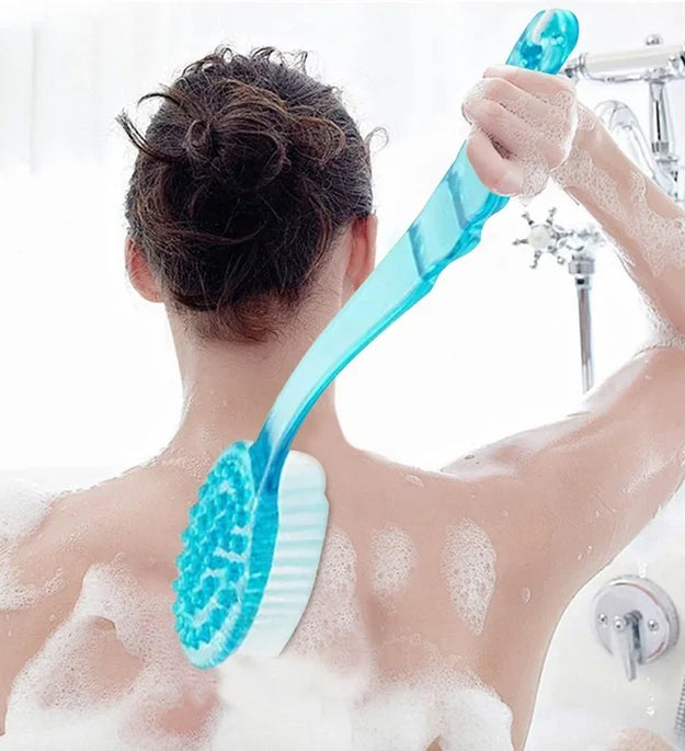 1pc Bath Brush Long Handle Exfoliating Scrubs Back Body Bath Shower Cleaning Brushes Skin Massager Exfoliation Bathroom Supplies