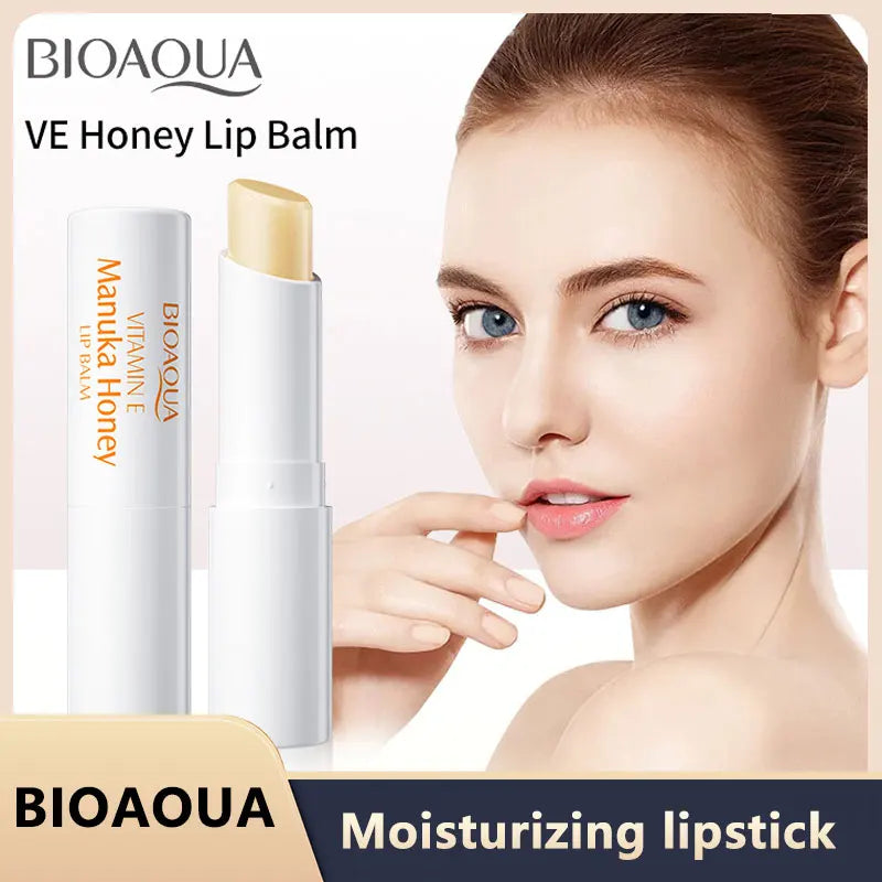 BIOAOUA Vitamin E Honey Lip Balm Moisturizing Anti Cracking Nourishing Nourishing Lipstick Lips Skin Care Products