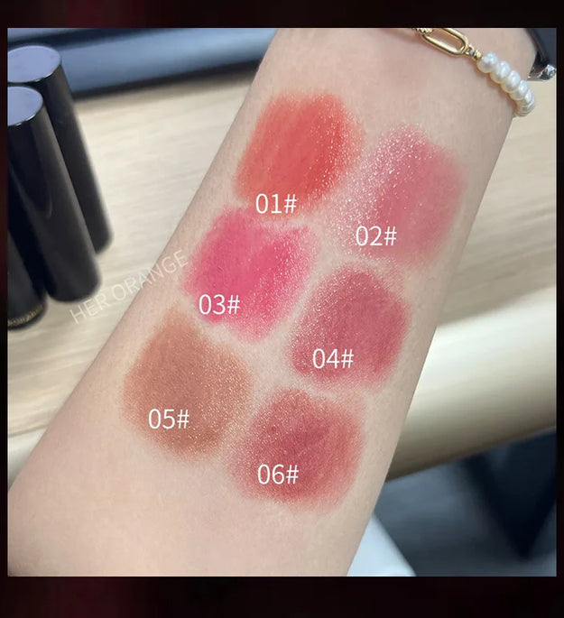 Low Saturation Mirror Water Light Solid Lip Gloss Mirror Russet Lipstick Moisturizing Lips Tint Nature Nude Lip Makeup Cosmetics