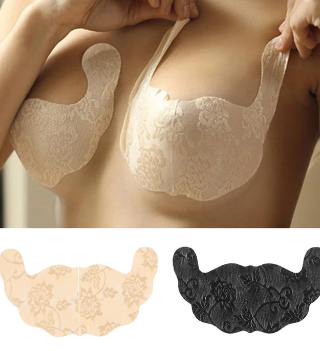 1Pair U Shape Self Adhesive Nipple Cover Pads Invisible Breast Push Up Bra Top Tape Disposable Paste Chest Paste Sticker Wedding