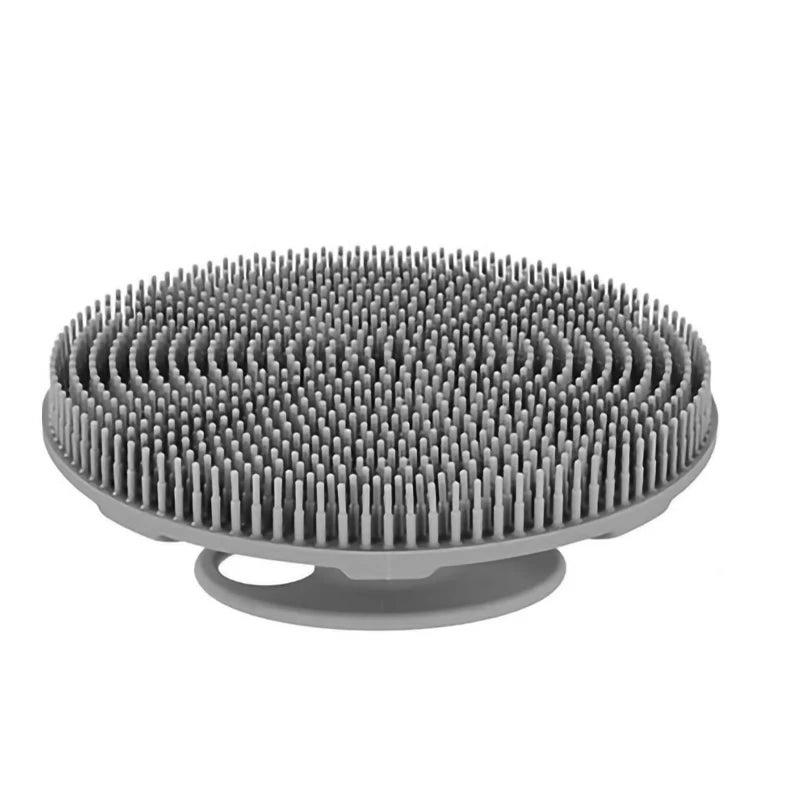 Soft Silicone Body Scrubber Shampoo Brush Handheld Shower Cleansing Brushes Exfoliating Bath Brush Head Massager Bathing Tools