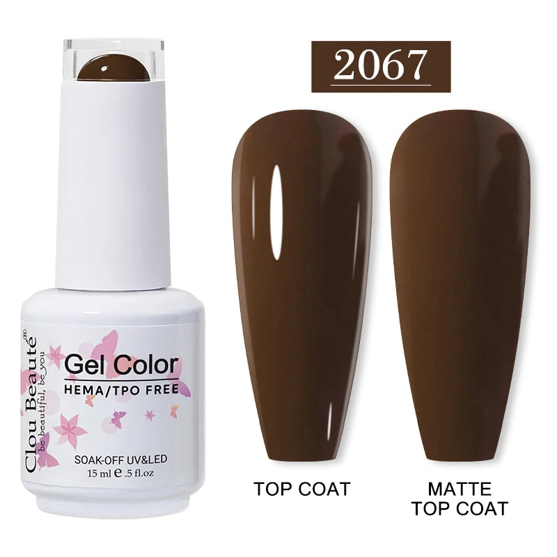 Clou Beaute 15ml HEMA TPO FREE Gel Nail Polish Vernis Semi Permanent UV Nail Art Varnish Lakiery Hybrydowe Manicure Gel Polish