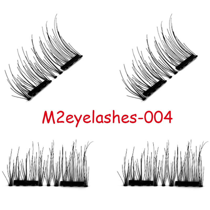 3D Magnetic False Eyelashes Individual Lashes Extension Tools Set Accessories Mink Fake Eyelash Makeup Cosmetics With 2/3 Magnet