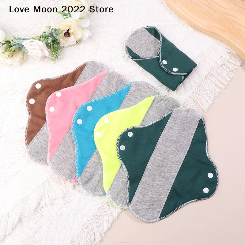 【LM】Thin Cloth Pads Soft Cotton Washable Feminine Panty Liners Sanitary Pads Napkin Daily Reusable Menstrual Hygiene Pads