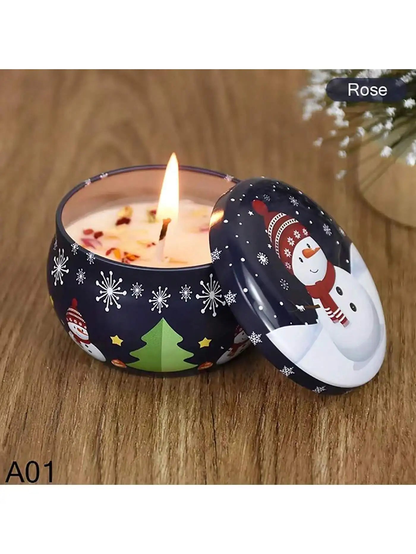 Christmas Aromatherapy Candles Santa Claus Snowmen Tin Cans Candle Christmas Decoration For Home Xmas New Year 2025 Navidad