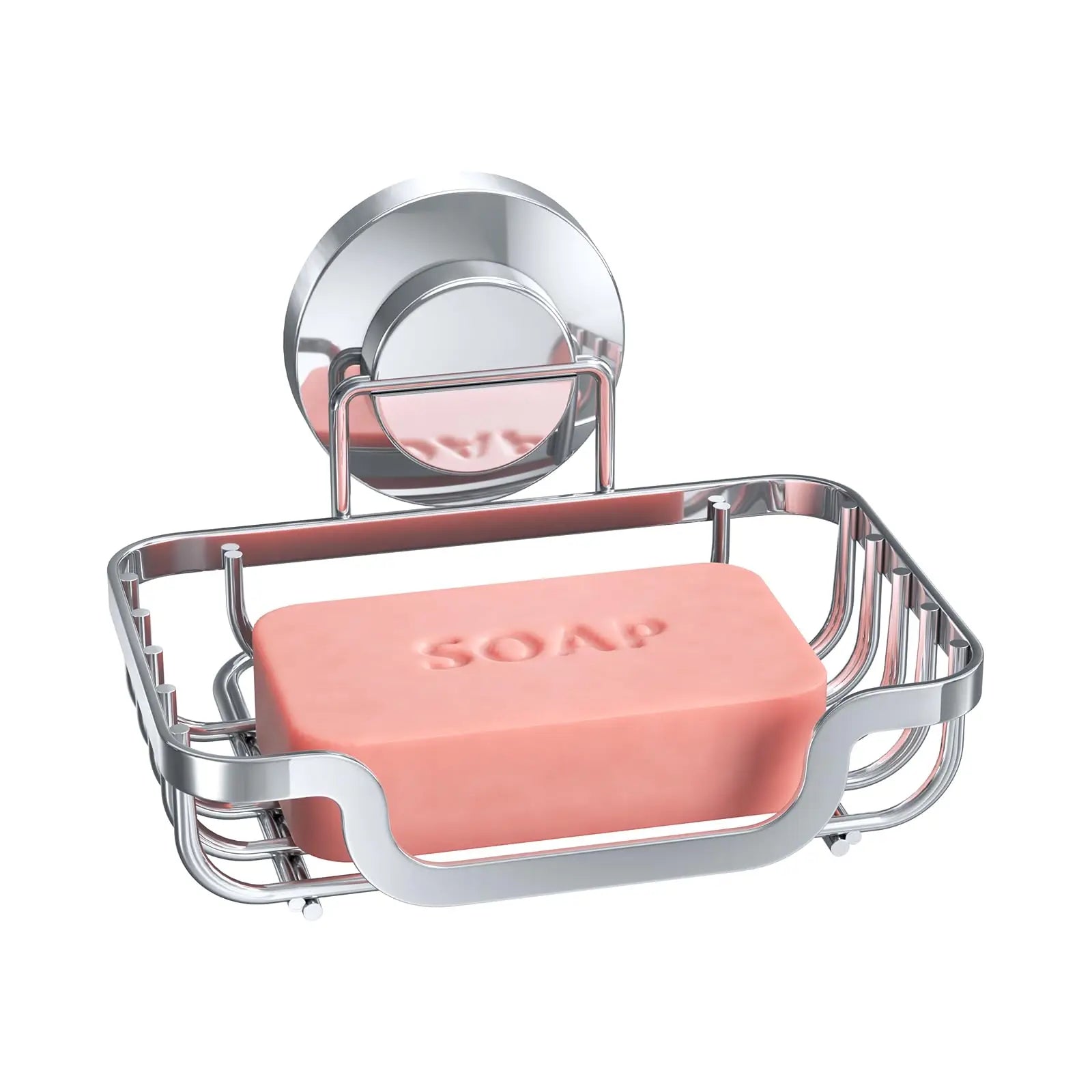 TAILI Soap Holder Bar Soap Dish Suction Cup, Bar Soap Rack for Shower Wall, Draining Soap Saver Tray for Bathroom, Tub, Kitchen