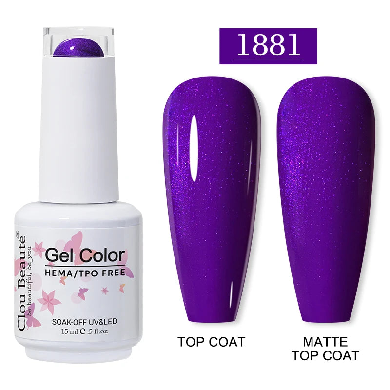 Clou Beaute 15ml HEMA TPO FREE Gel Nail Polish Vernis Semi Permanent UV Nail Art Varnish Lakiery Hybrydowe Manicure Gel Polish