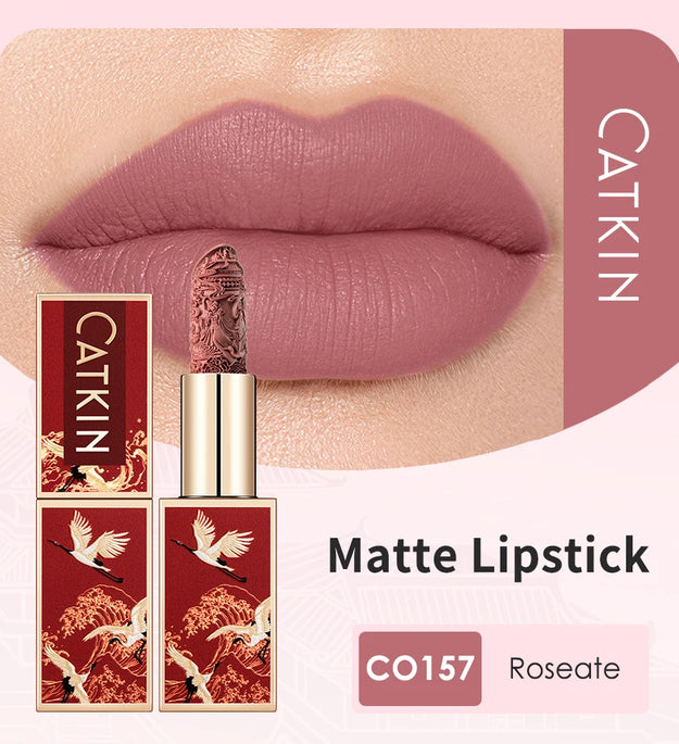 CATKIN Makeup Velvet Matte Lipstick, Hydrating Satin Long Lasting lipstick with Smooth and Creamy Texture