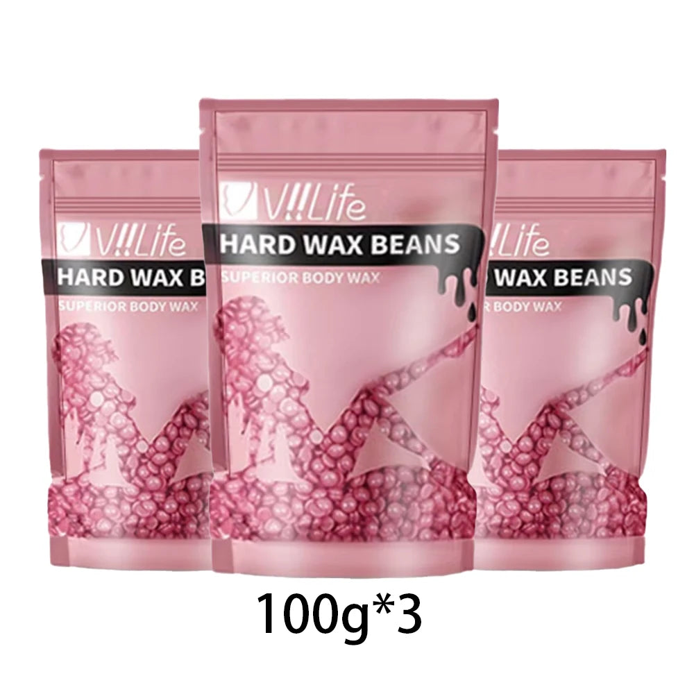 Viilife 50/100g Wax Beans Hot Film Hard Wax Depilatory Hard Hair Removal Bean Waxing Bikini Face Legs Body Hair Removal Unisex