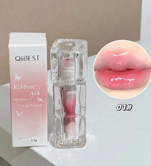 QIBEST Beauty Juice Lip Glaze Gummy Jelly Mirror Water Gloss Lip Glaze Female Affordable Lipstick Lipgloss Tint Korean Cosmetics