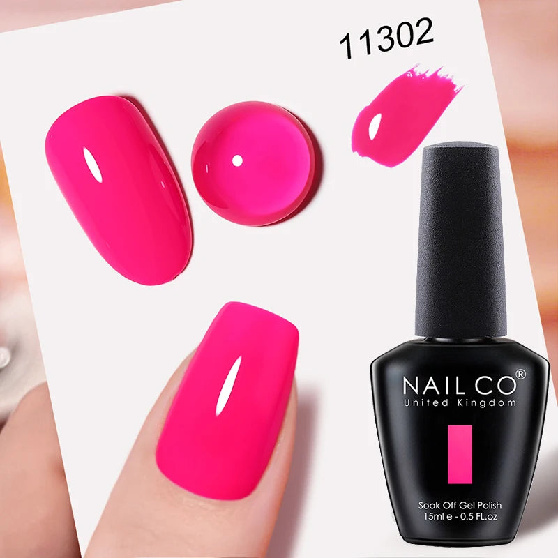 NAILCO 15ml Hema/TPO Free UV Gel Nail Polish Nail Art Manicure Nail Professionals Base Top Varnish Semi Permanent Vernis Nail