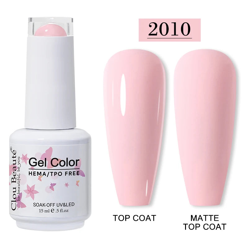 Clou Beaute 15ml HEMA TPO FREE Gel Nail Polish Vernis Semi Permanent UV Nail Art Varnish Lakiery Hybrydowe Manicure Gel Polish