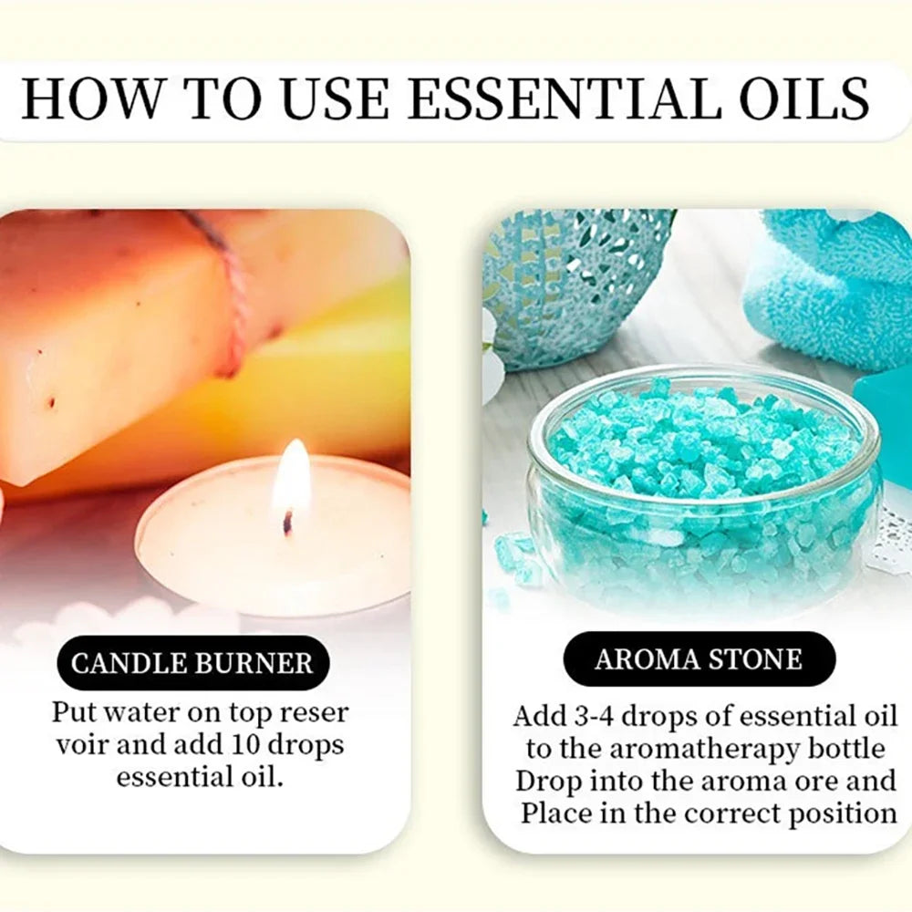 13 Flavors 10ml Essential Oils For Aroma Diffuser Air Humidifier Home Water-soluble DIY Versatile Deodorizing Spray Refresher