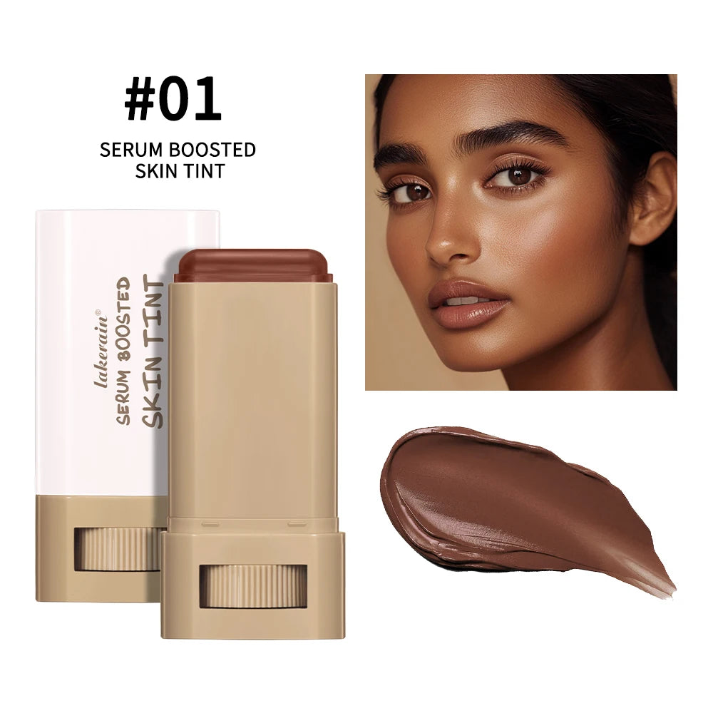 Skin Tint Stick Waterproof Nourishing Solid Tinted Serum Foundation Skin Tint Balm Face Tinted Face Contour Stick Makeup - BlissFully