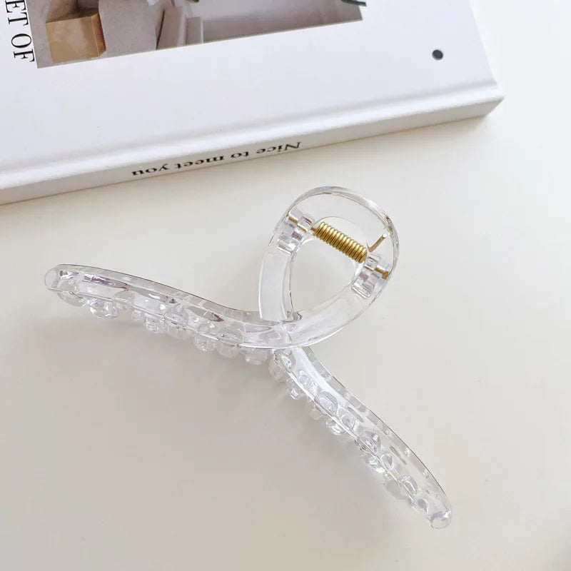 Fashion Elegant Gold Color S-shaped Metal Hairpins Hair Claw For Women Girls Korean Hair Clips Ponytail Clip Hair Accessories