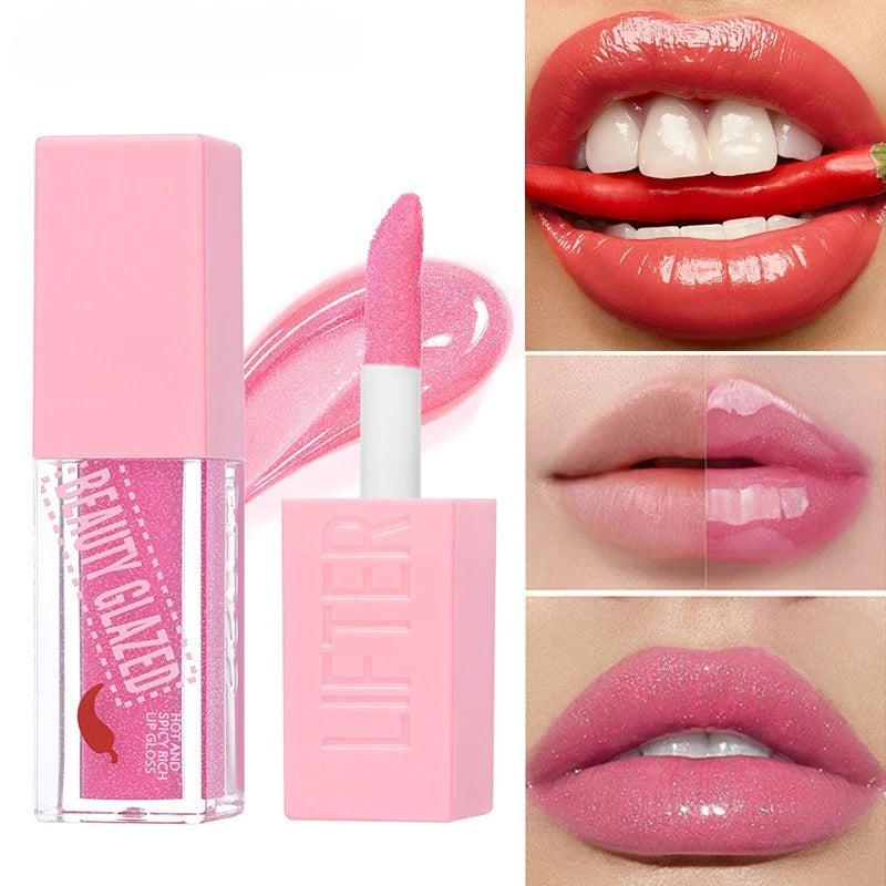 Chili Lip Plumper Oil Serum Instant Long Lasting Volumising Essence Oil Repair Lip Fine Lines Increases Elasticity Sexy Lip Balm