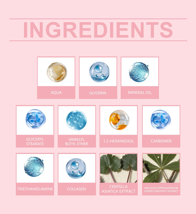 Professional Butt Lifting Cream Firming Hydrating Treatment for Smooth Skin Anti-Cellulite Tightening Collagen Centella Asiatica