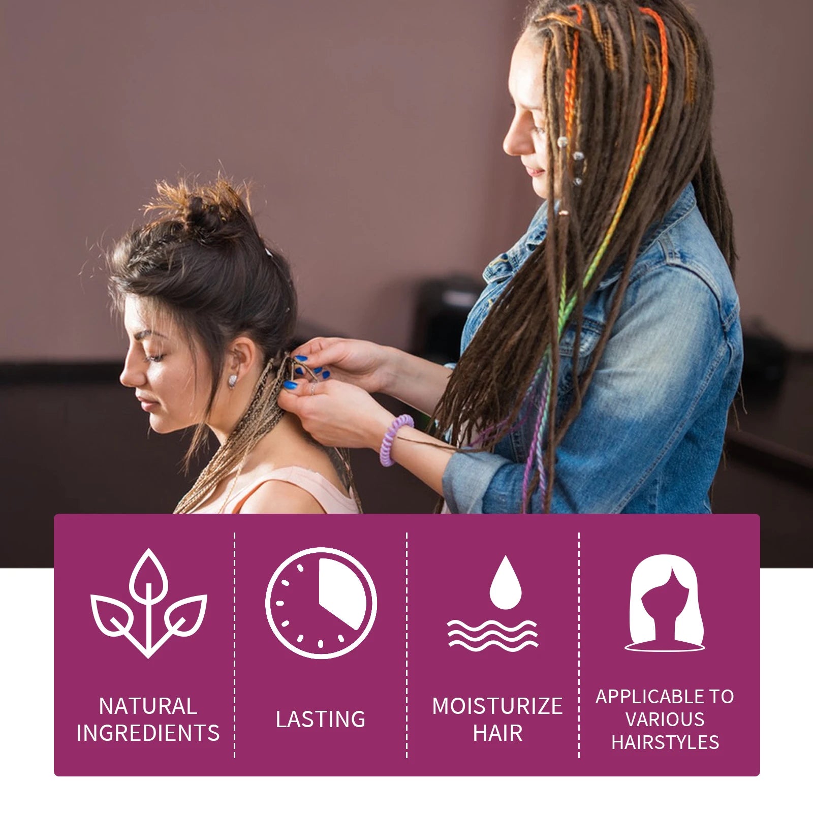 Styling Braiding Gel Wax Carbomer Long Lasting Strong Hold Pomade Anti-Frizz Smooth Hair Finishing Shaping Hair Edge Control