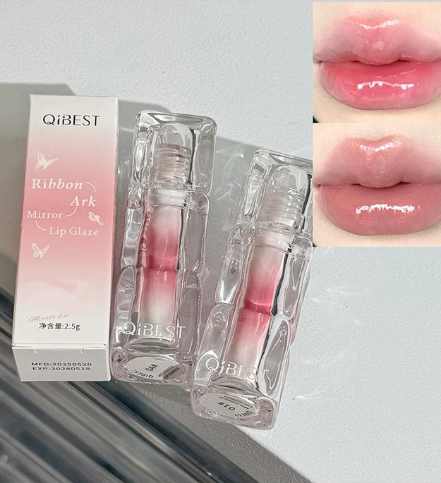 QIBEST Beauty Juice Lip Glaze Gummy Jelly Mirror Water Gloss Lip Glaze Female Affordable Lipstick Lipgloss Tint Korean Cosmetics
