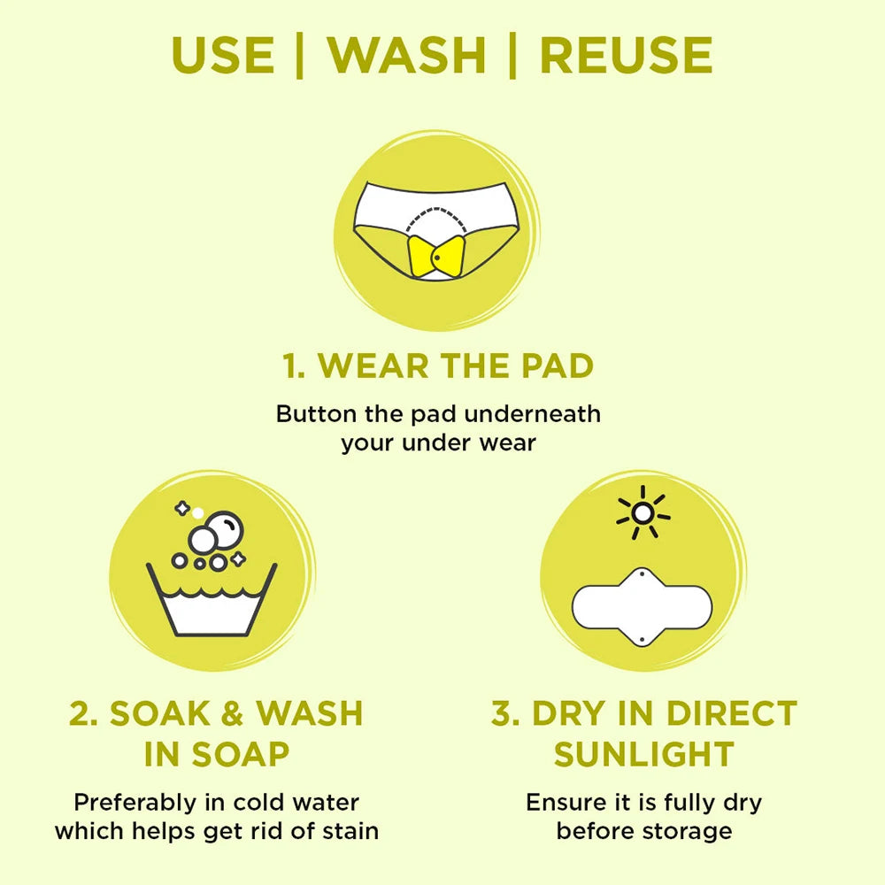 bamboo panty liners for women menstrual Light Incontinence pads with Wings Breathable Washable sanitary napkins Feminine Care