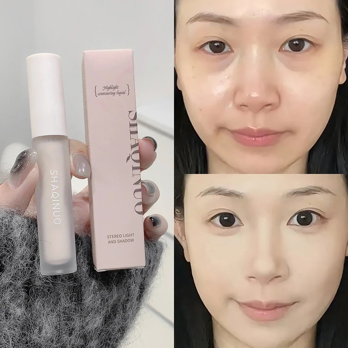 Highlight Contouring Liquid Pen Waterproof Matte Long Lasting Highlighter Smooth Pencil Cosmetics Contouring Shadow Face Makeup