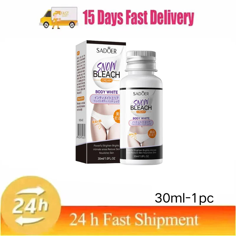Remove Melanin Body Whitening Snow Bleach Cream Brighten Underarm Elbow Knees Joint Lighten Intimate Part Thigh Inner Dark Spot