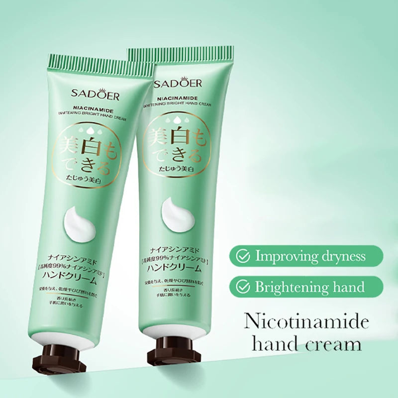 1pcs/2pcs SADOER Nicotinamide Hand Cream Anti-Drying Crack Moisturizing Brightening Repairing Hand Creams For Hands Skin Care